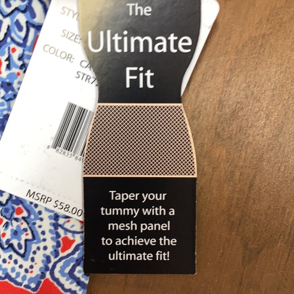 ultimate fit taper your tummy floral printed capri cropped pant 22W - Picture 8 of 16